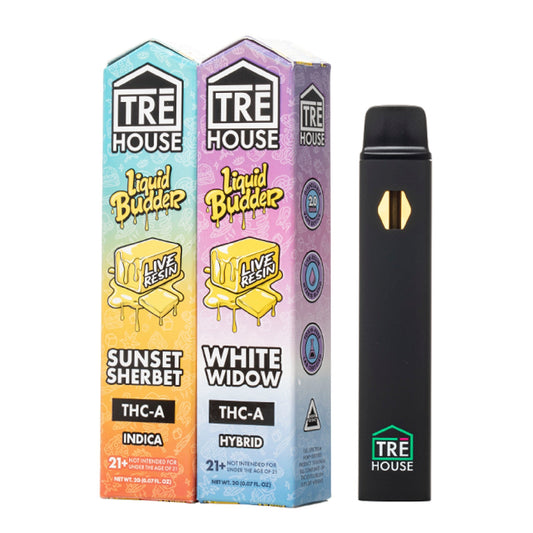 Tre House THC-A Live Resin Liquid Budder Vaporizer - 2000mg