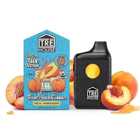 Tre House THC-A Live Rosin Device - 3500mg Texas Peach Cobbler (H) / 1 Pack