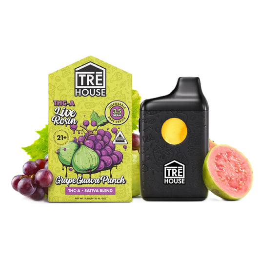 Tre House THC-A Live Rosin Unit - 3500mg Grape Guava Punch (S) / 1 Pack