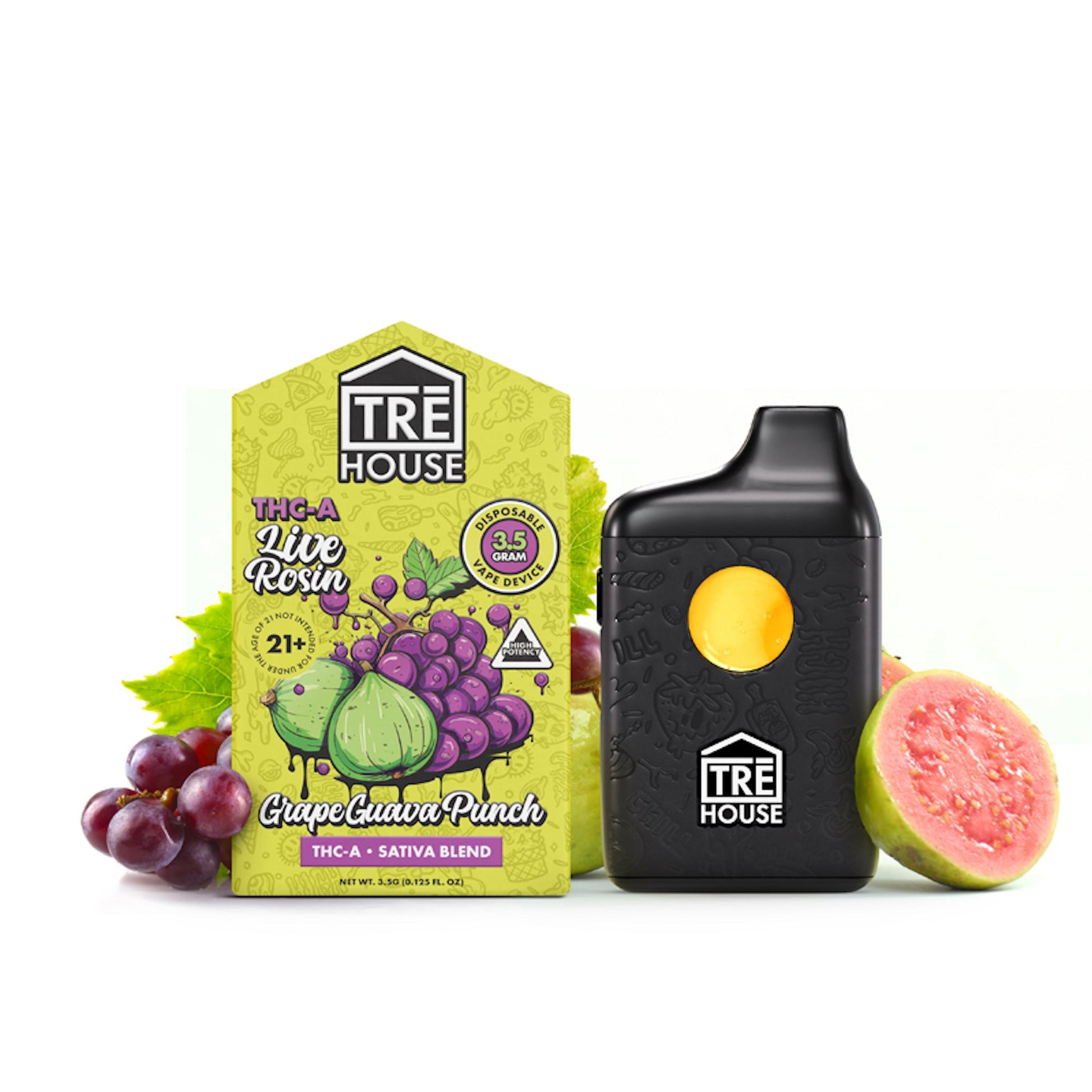 Tre House THC-A Live Rosin Vaporizer - 3500mg - Everything 420 Tre House THC-A Live Rosin Vaporizer - 3500mg - Everything 420
