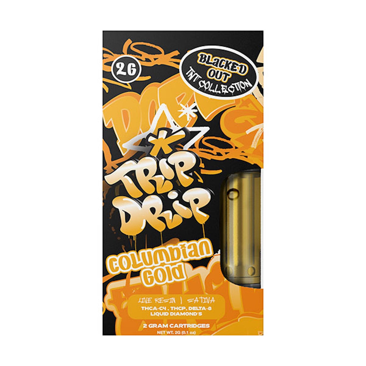 Trip Drip Black Out TNT Collection Cartridge - 2000mg Columbian Gold