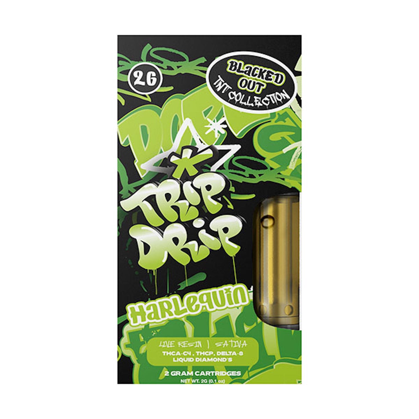 Trip Drip Black Out TNT Collection Cartridge - 2000mg Harlequin