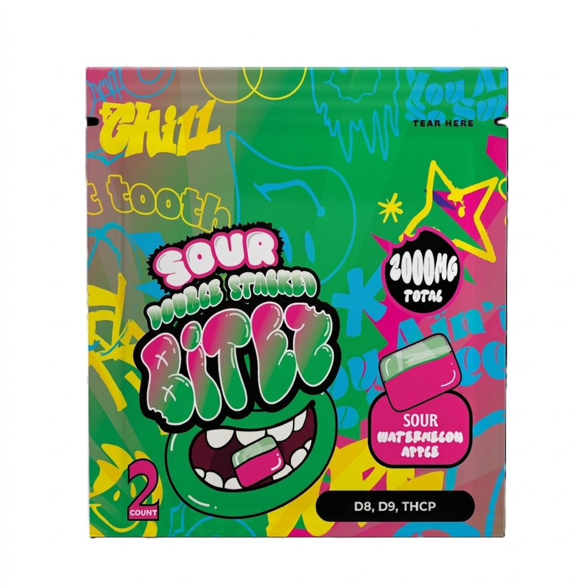 Trip Drip Sour Double Stacked Bites - 2000mg (2ct)