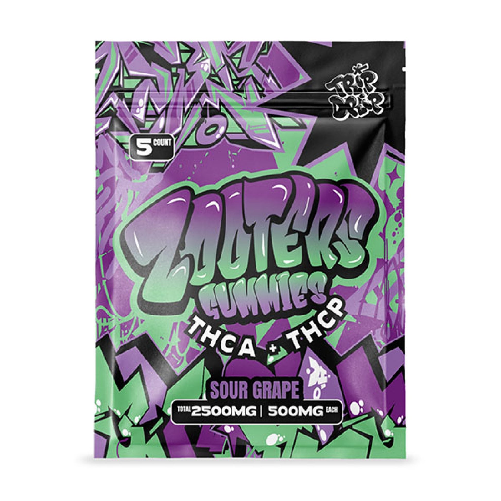 Trip Drip Zooters HHC + THC-P Gummies - 2500mg (5ct) Sour Grape