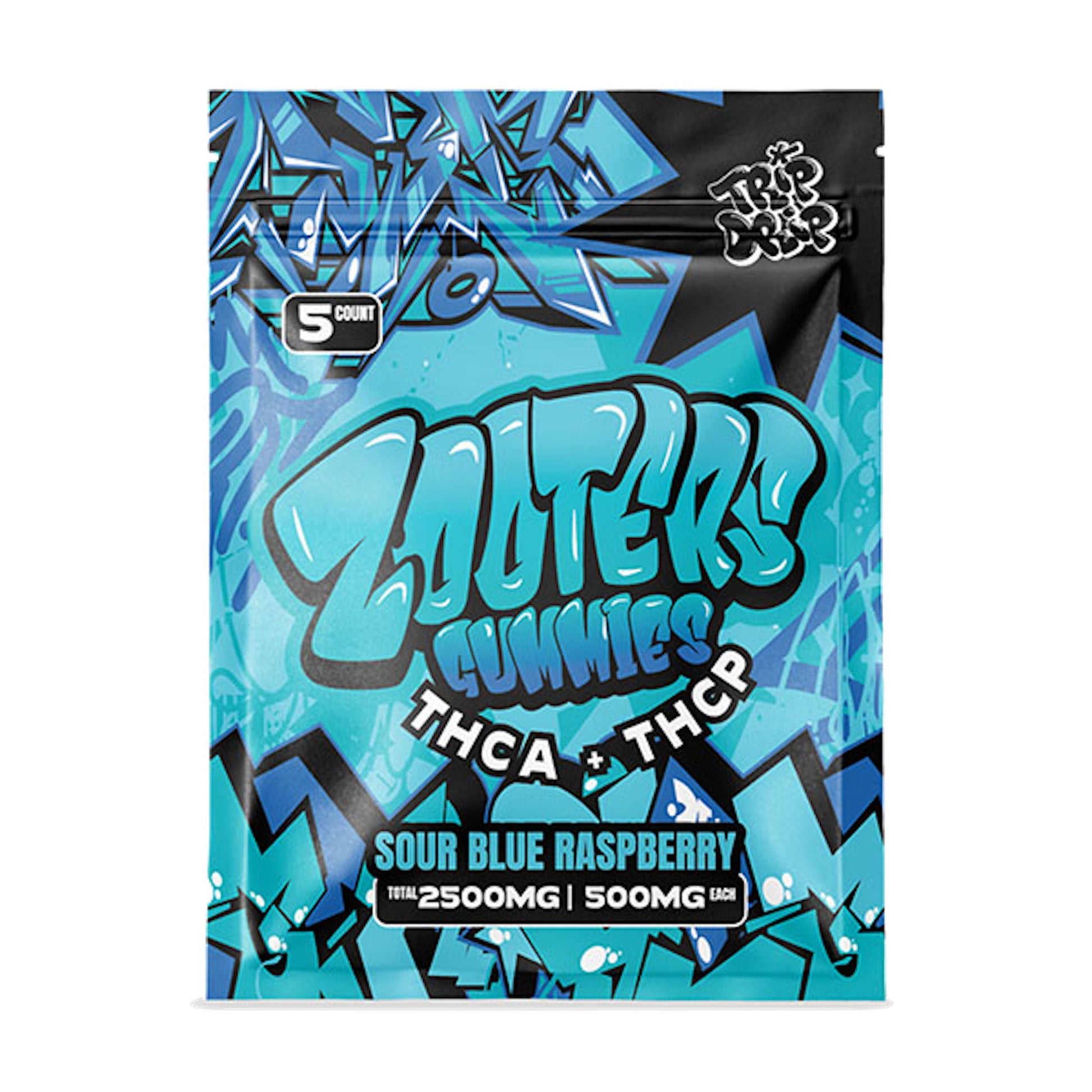 Trip Drop Zooters THC-A + THC-P Gummies - 2500mg (5ct) Sour Blue Raspberry