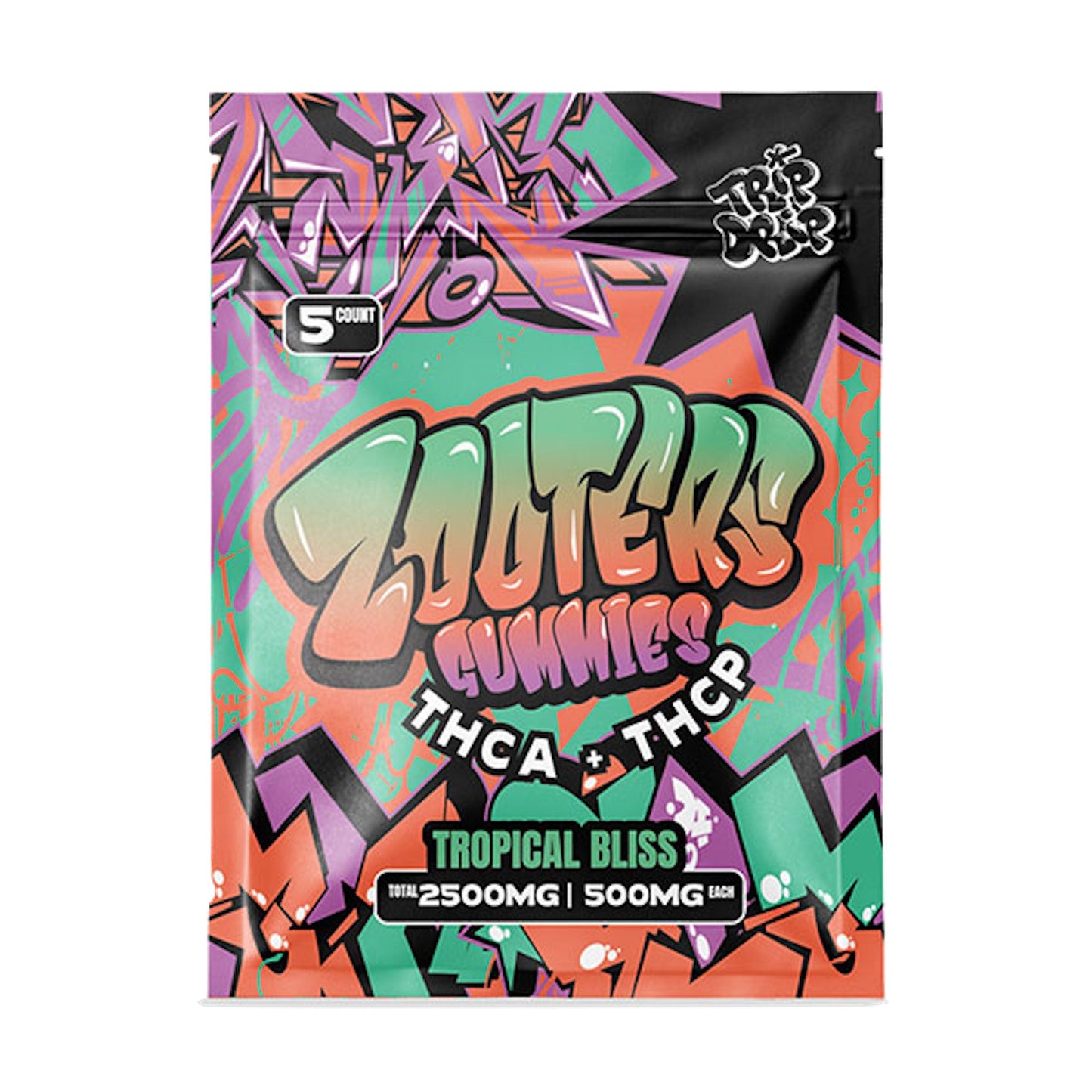 Trip Drop Zooters THC-A + THC-P Gummies - 2500mg (5ct) Tropical Bliss