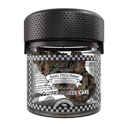 Twenty One Exotic THCa Flower - 3.5g Gorilla Freeze Cake (I)