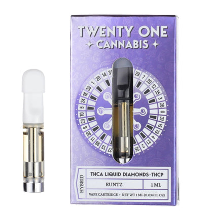 Twenty One THC-A Liquid Diamonds Cartridge - 1000mg Runtz (H)