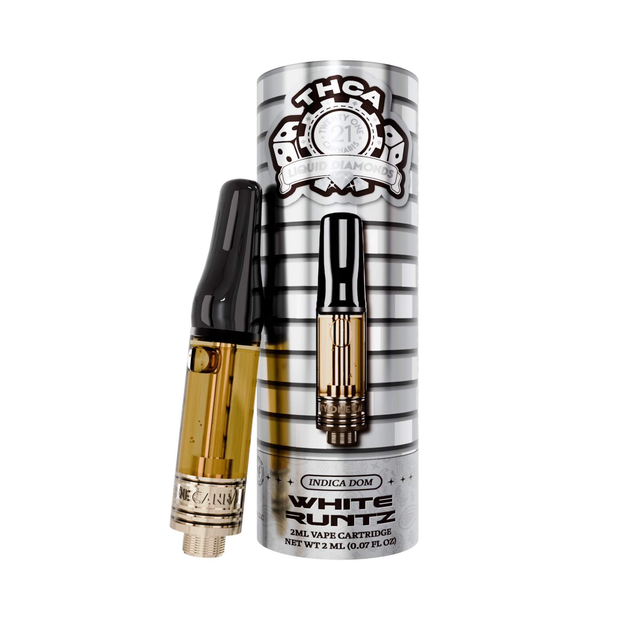 Twenty One White Runtz THC-A Cartridge - 2000mg - Everything 420