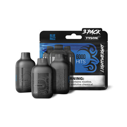 Tyson Lighweight Nic Vape -5% (3 Pack) Blue Razz