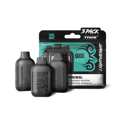 Tyson Lighweight Nic Vape -5% (3 Pack) Cool Mint