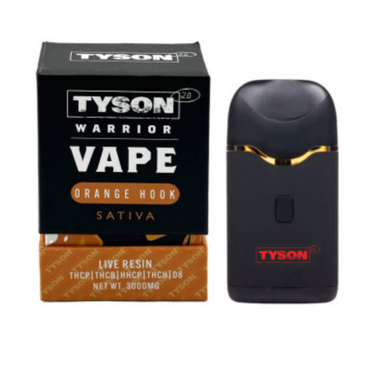 Tyson Orange Hook Live Rosin Vaporizer - 3000mg