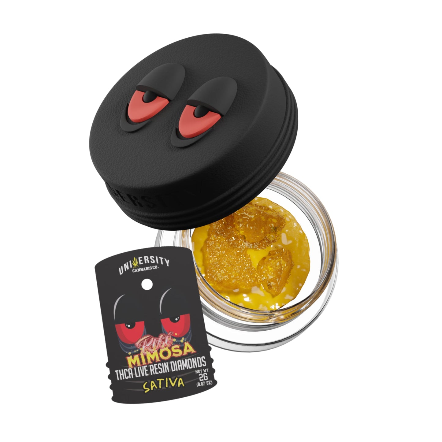 University THC-A Live Resin Diamond Dabs - 2g Rose Mimosa