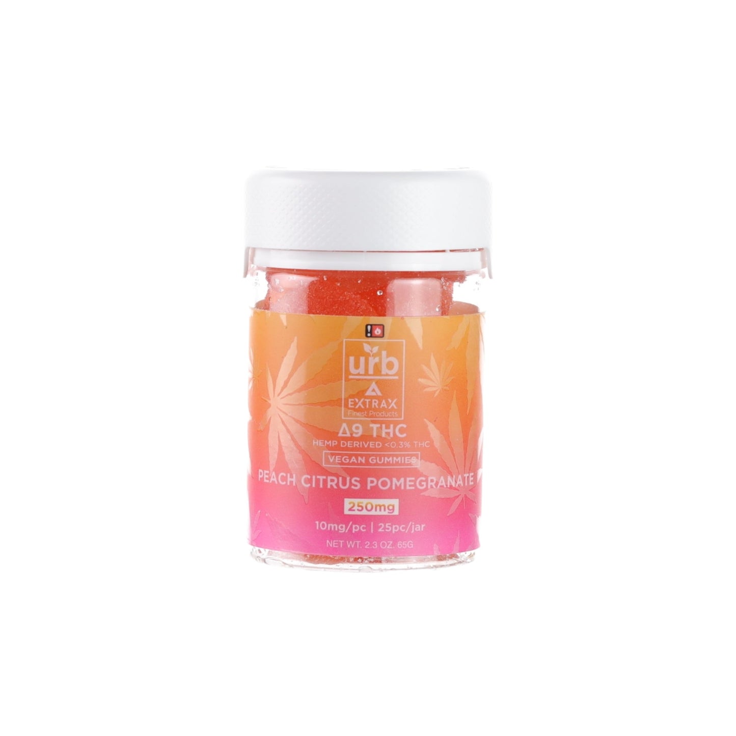 Urb Delta 9 Gummies - 250mg Peach Citrus Pomegranate