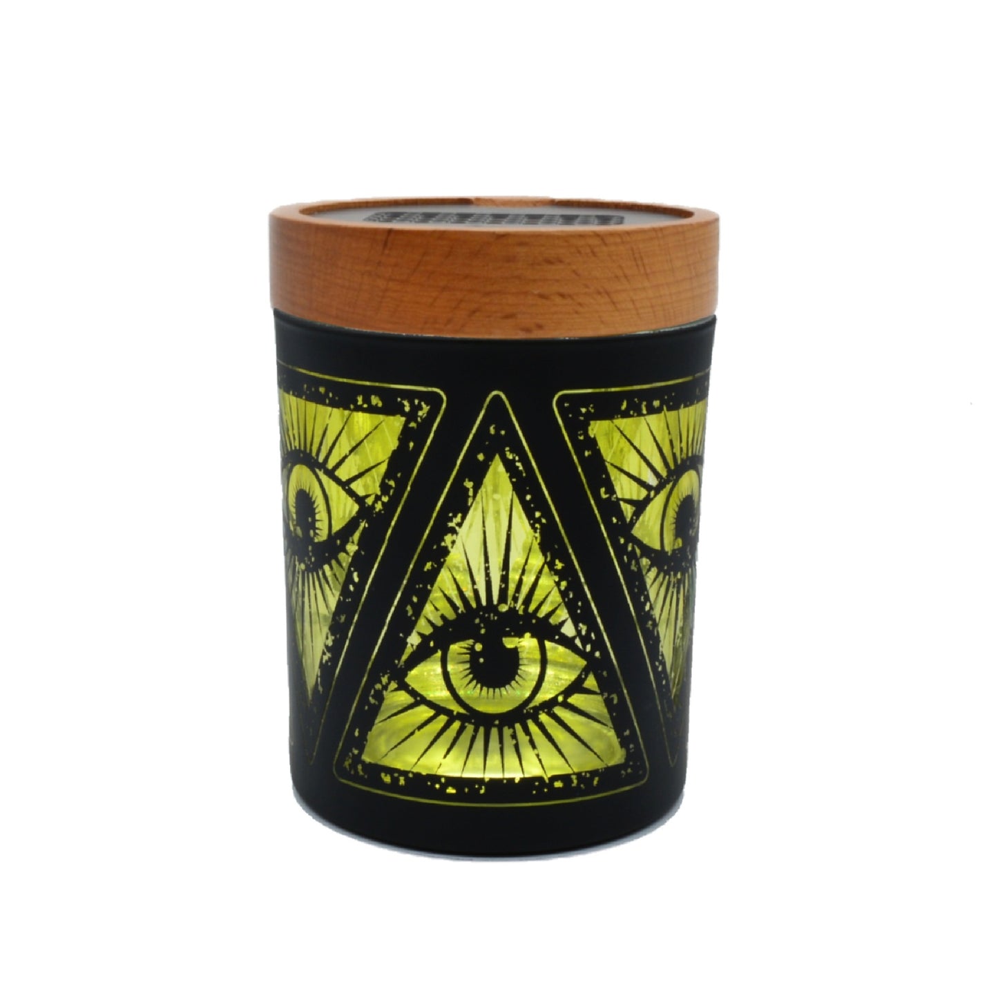 V Syndicate SoleStash - Storage Jar w/ Magnetic Grinder Plate - Small Illuminati Yellow
