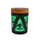 V Syndicate SoleStash - Storage Jar w/ Magnetic Grinder Plate - Small Illuminati Green