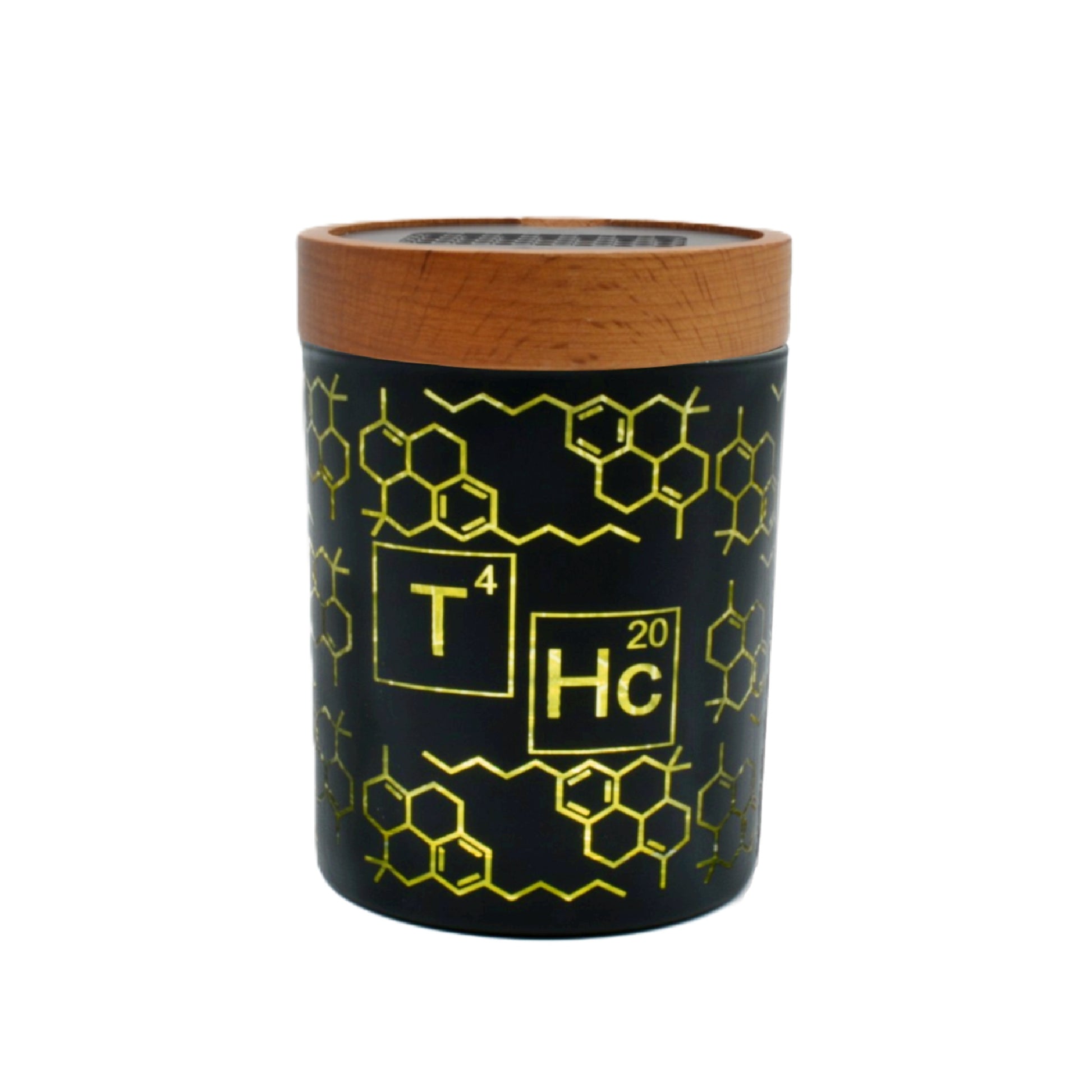 V Syndicate SoleStash - Storage Jar w/ Magnetic Grinder Plate - Small THC Elemental Yellow