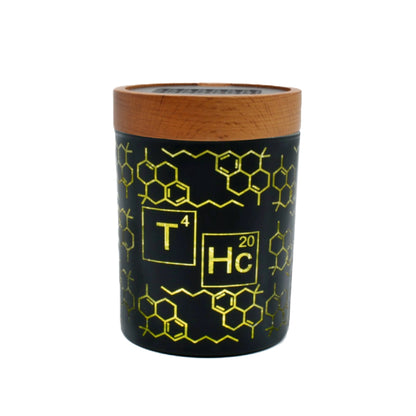 V Syndicate SoleStash - Storage Jar w/ Magnetic Grinder Plate - Small THC Elemental Yellow