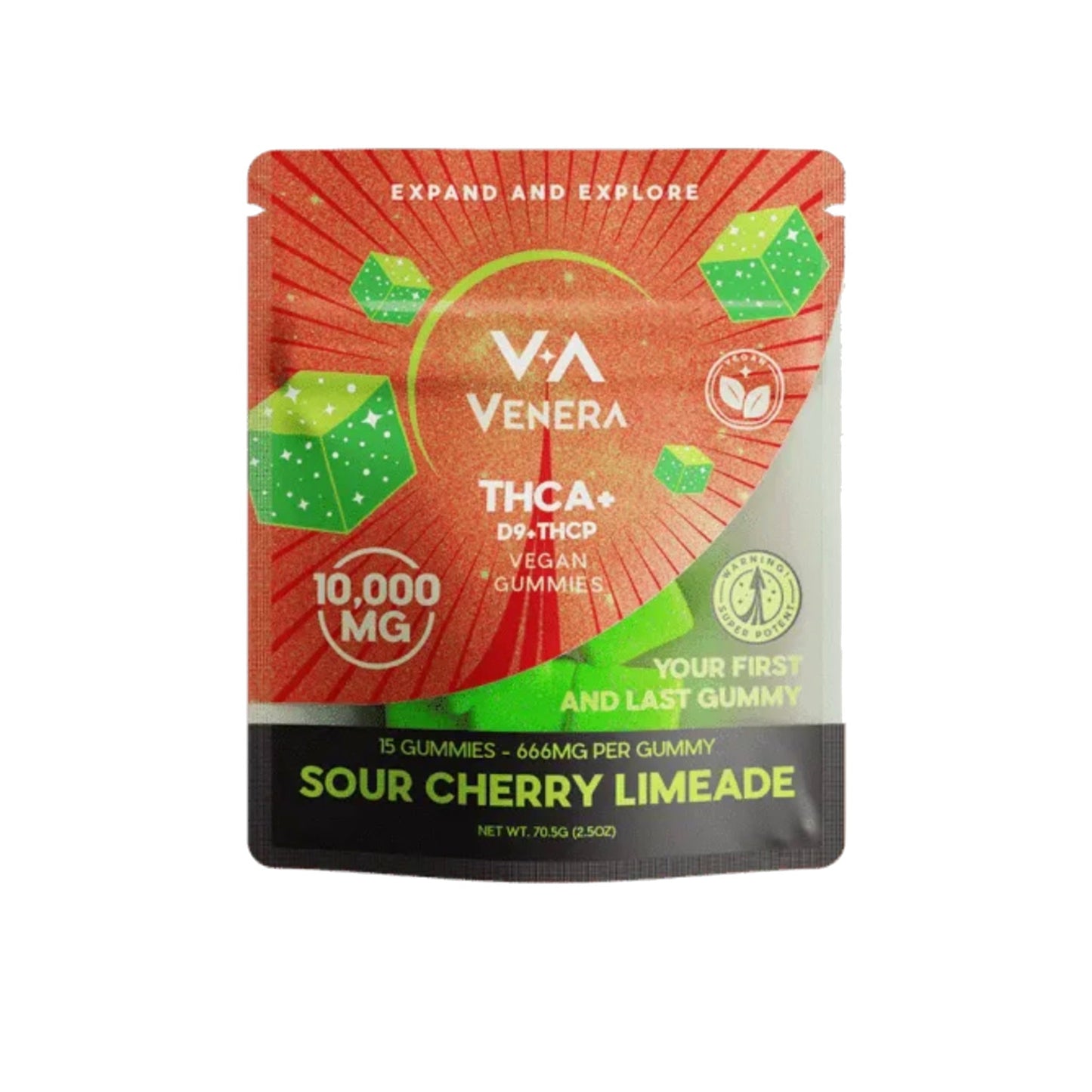 Venera THC-A Sour Cherry Gummies - 10,000mg