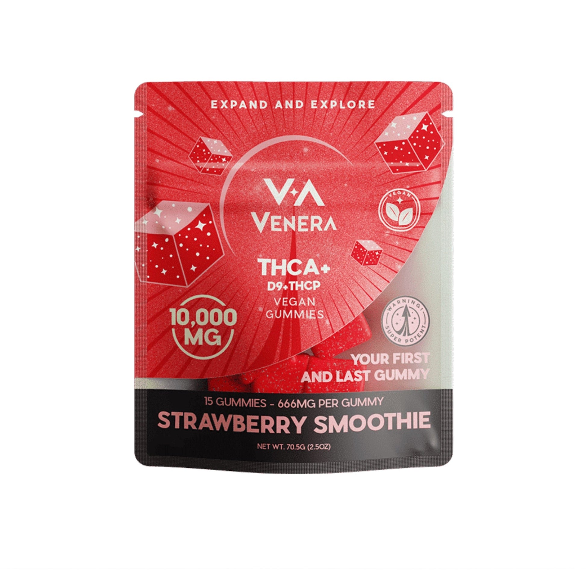 Venera THC-A Strawberry Smoothies Gummies - 10,000mg - Everything 420 Venera THC-A Strawberry Smoothies Gummies - 10,000mg - Everything 420