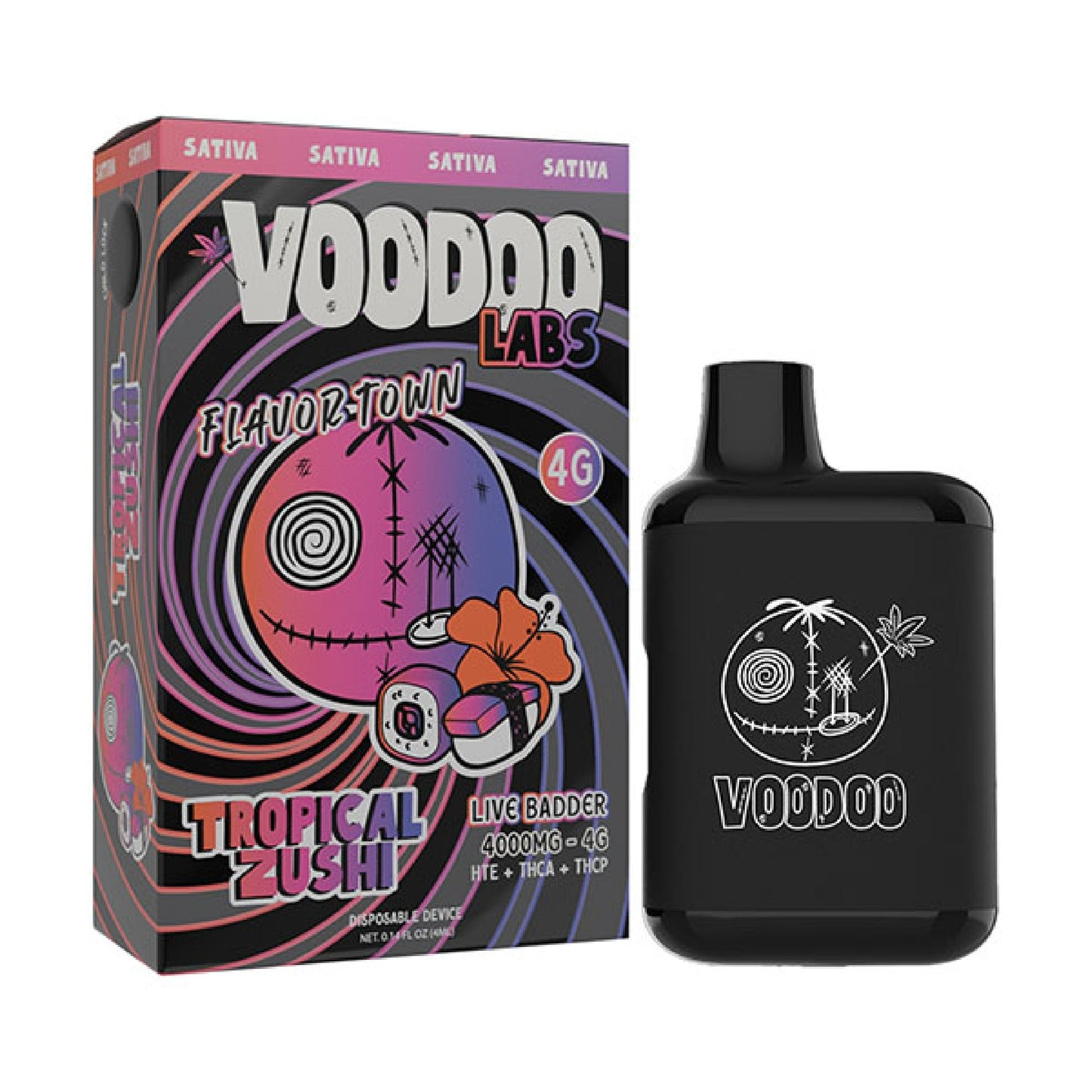 voodoo vape Voodoo Flavortown Live Badder THC-A Vaporizer - 4000mg