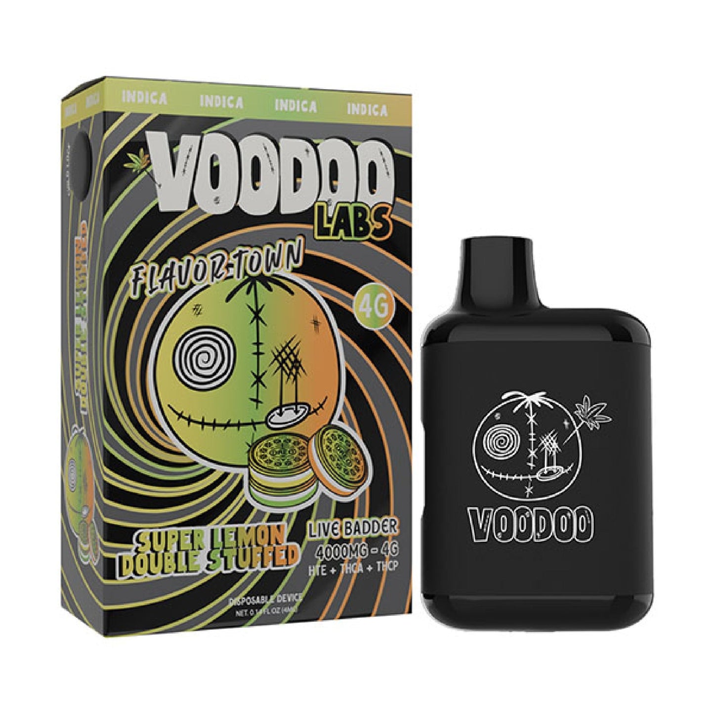 Voodoo Flavortown Live Badder THC-A Vaporizer - 4000mg Super Lemon Double Stuffed