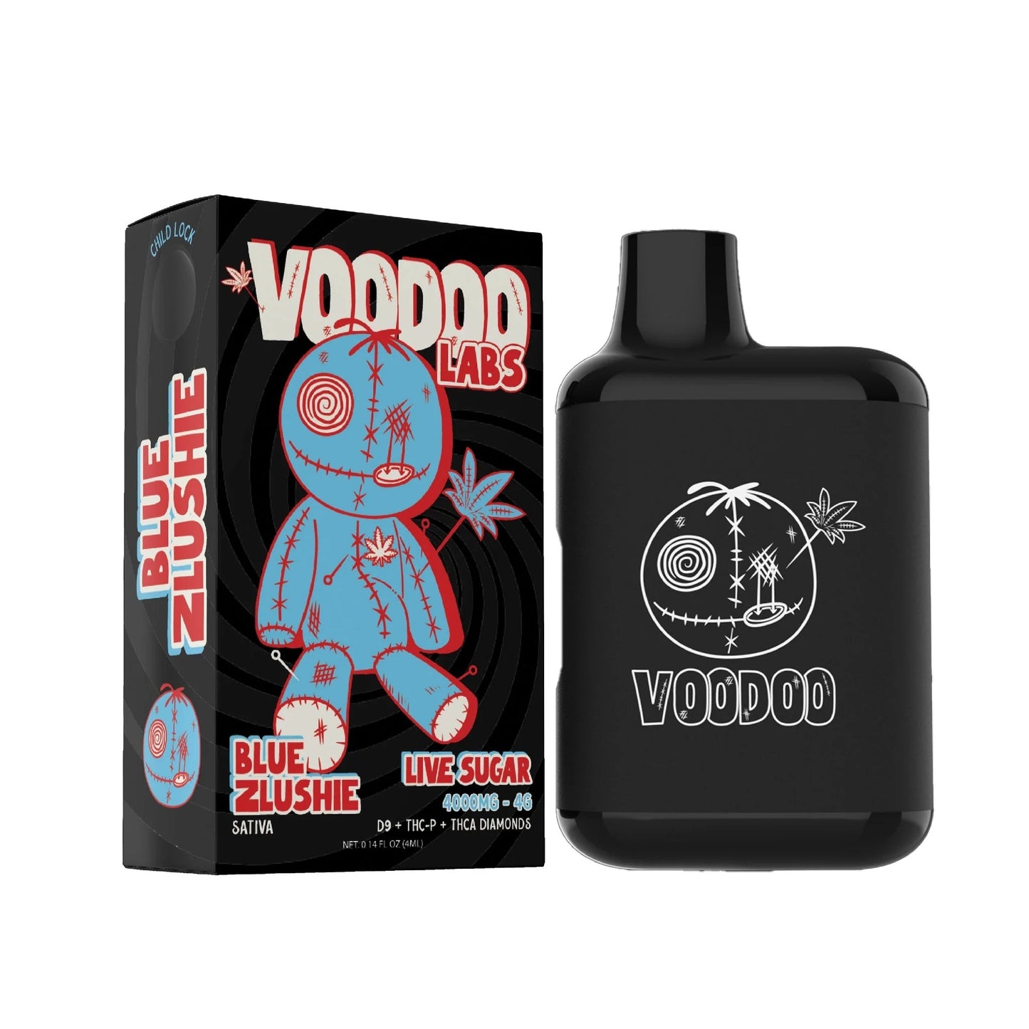 Voodoo Live Sugar THC Device - 4000mg Blue Zlushie / 1 Pack