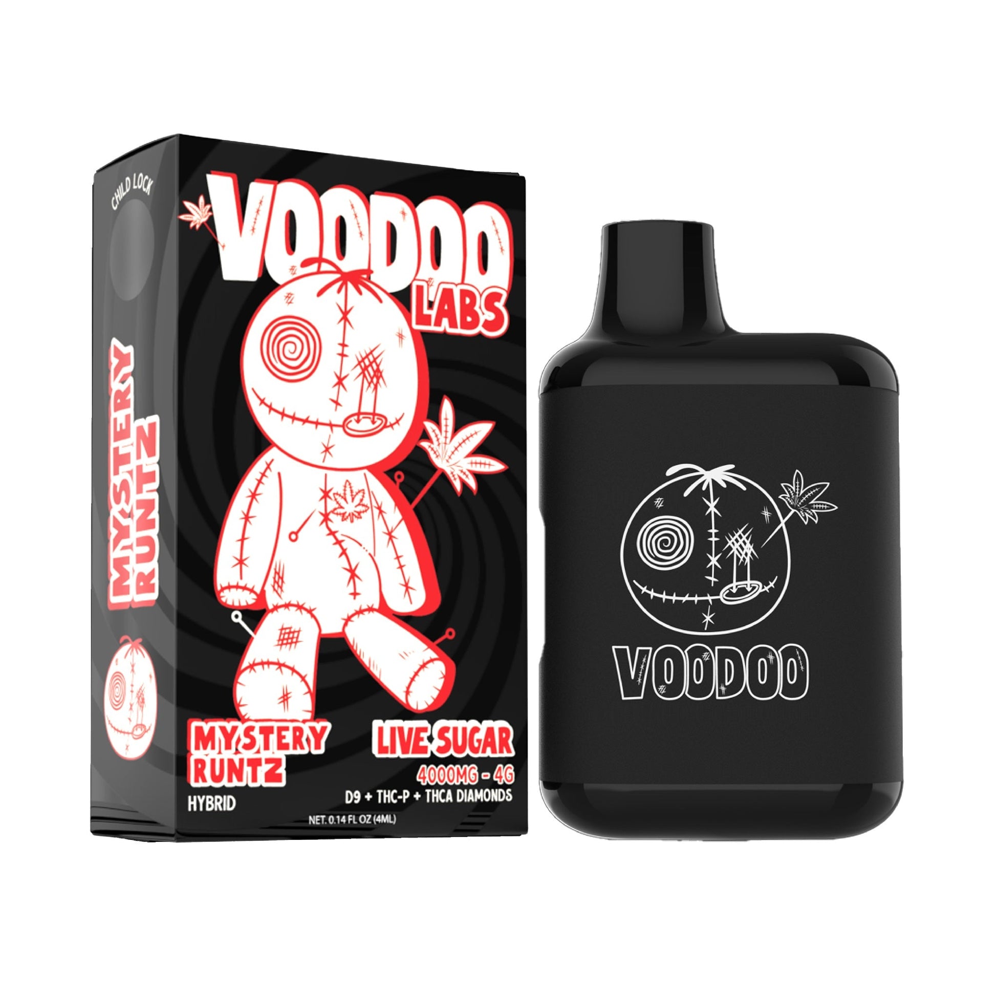 Voodoo Live Sugar THC Vaporizer - 4000mg Mystery Runtz
