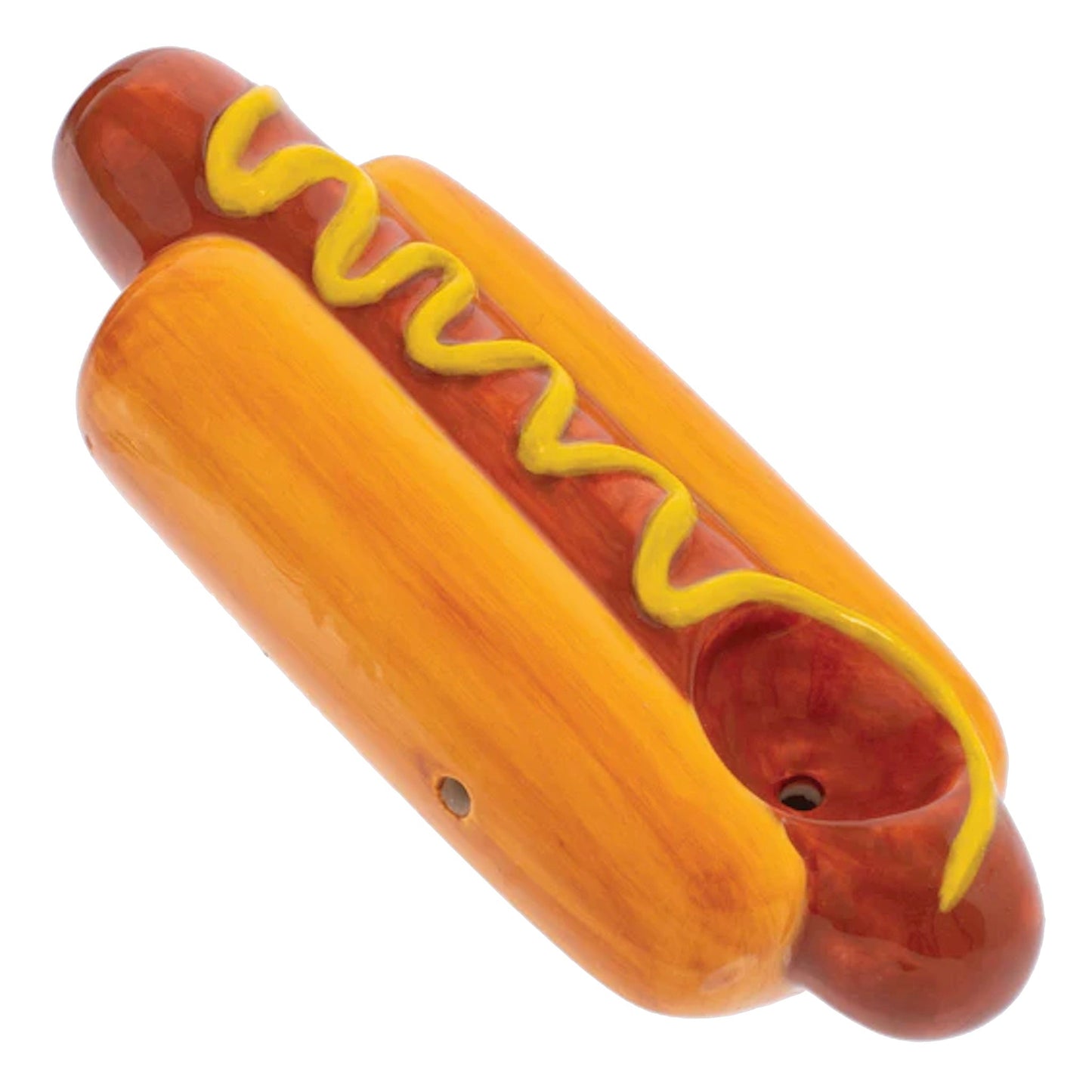 Wacky Bowls Ceramic Pipe - 3.5in Hot Dog