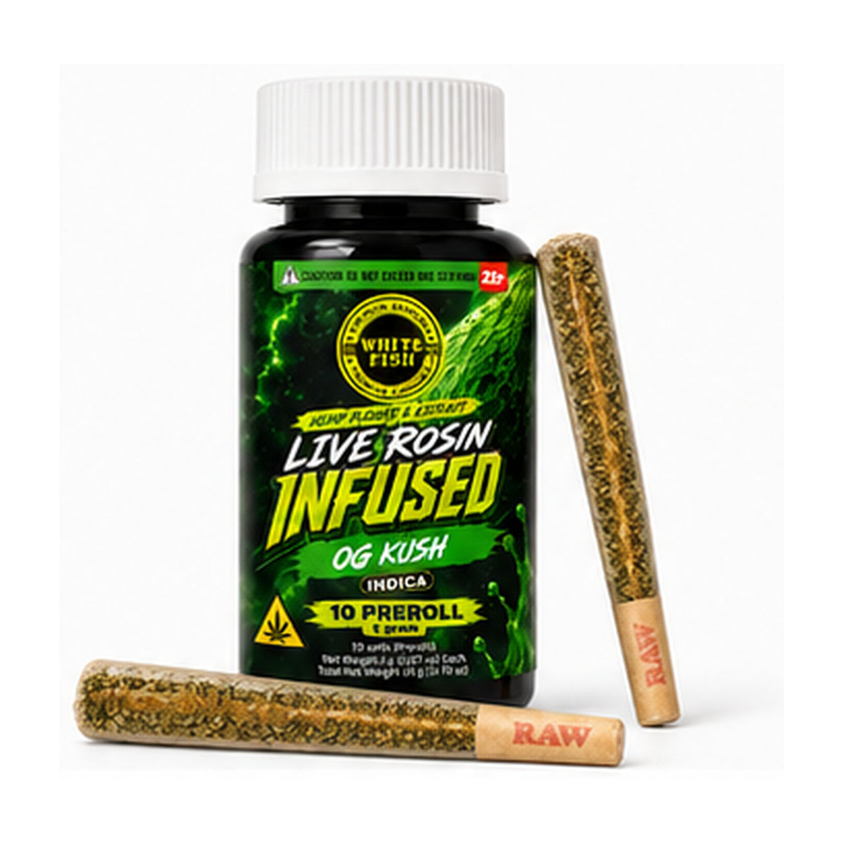 White Fish Live Rosin Infused Hashhole 2g - 10ct (20g) OG Kush
