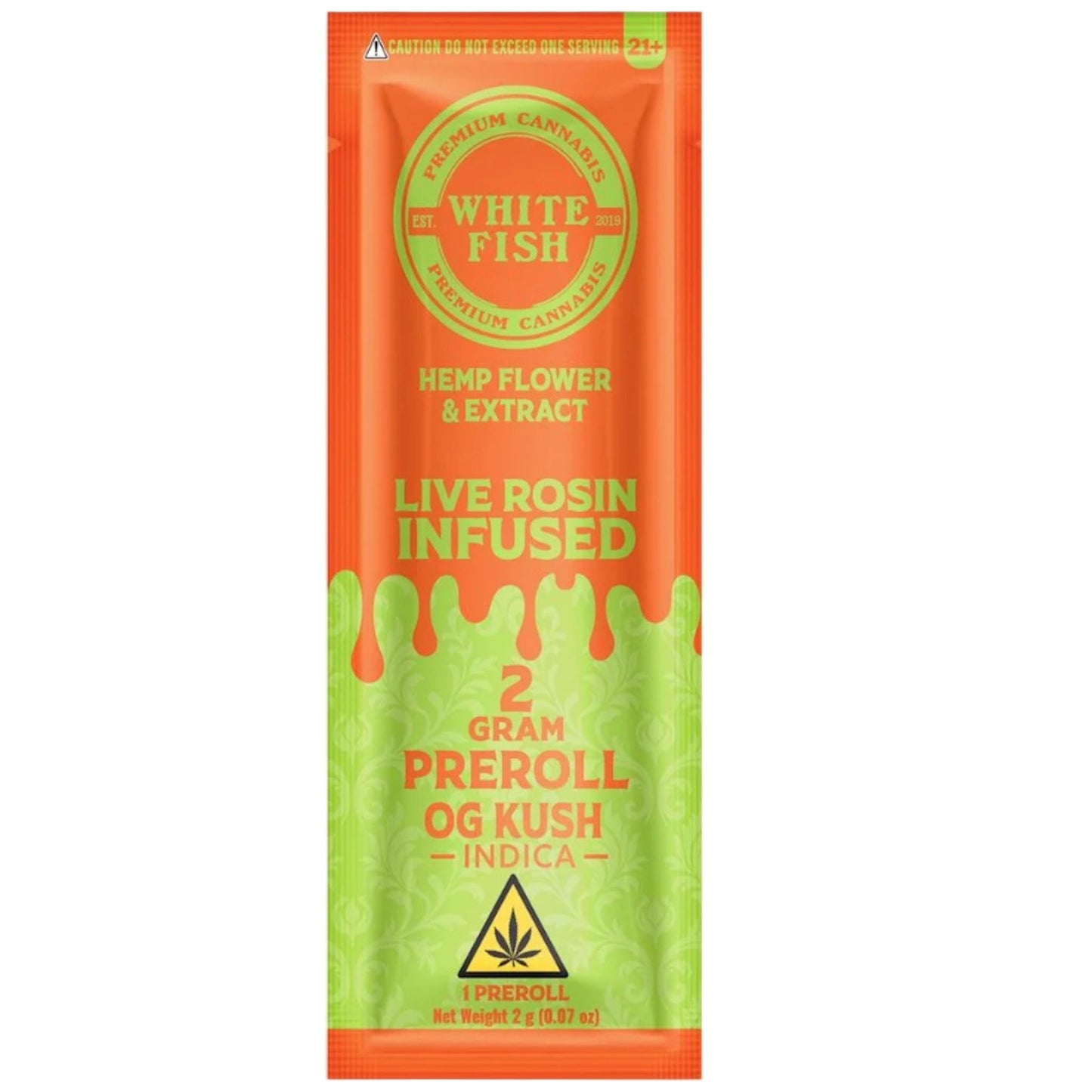 White Fish Live Rosin THC-P Infused Pre-Roll - 2g OG Kush