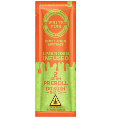 White Fish Live Rosin THC-P Infused Pre-Roll - 2g OG Kush