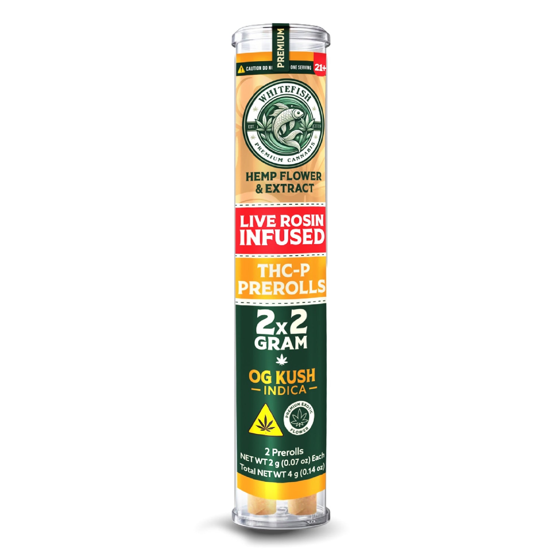 White Fish Live Rosin THC-P Pre-Roll - 2x2g OG Kush (I)