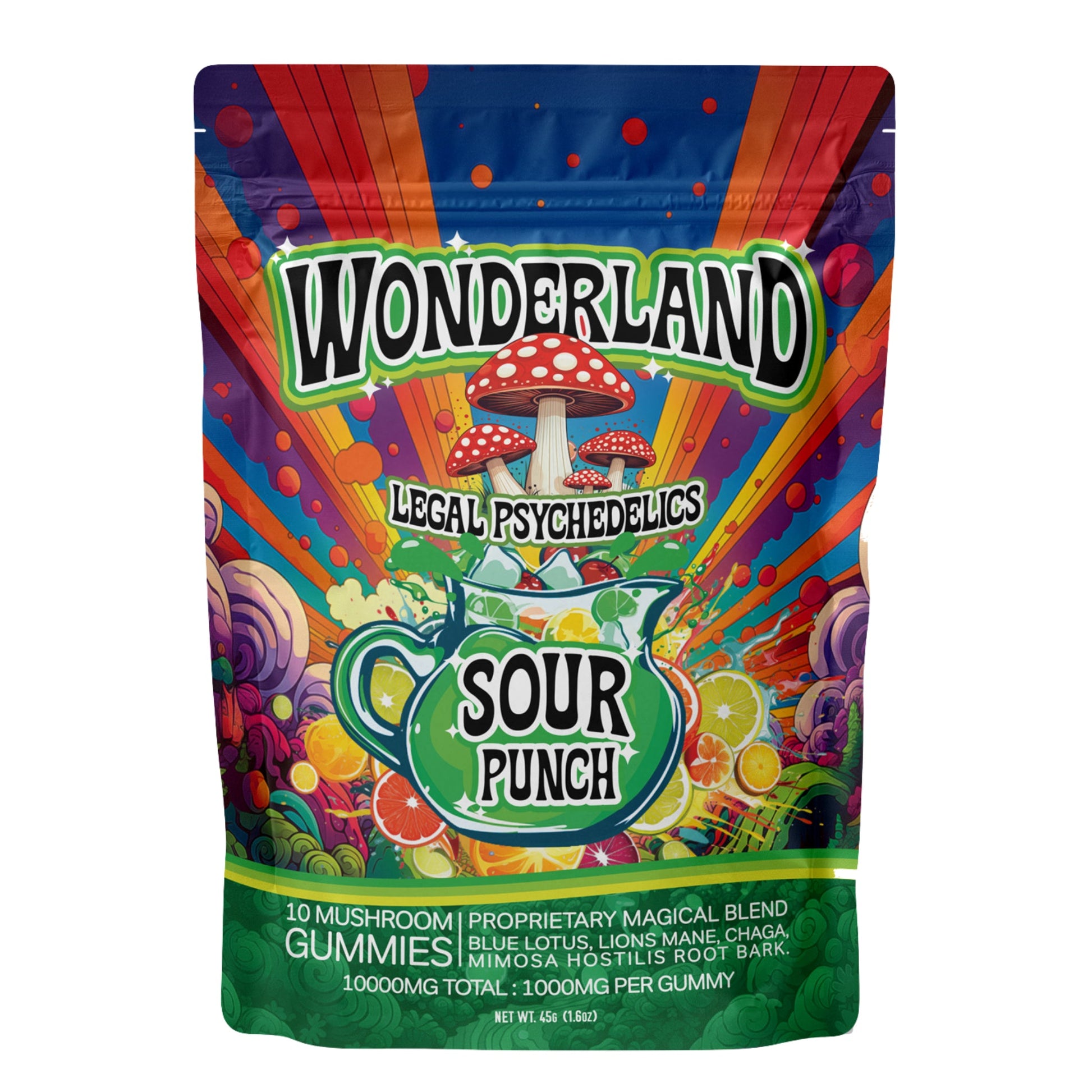 Wonderland Mushroom Sour Punch Gummies - 10,000mg