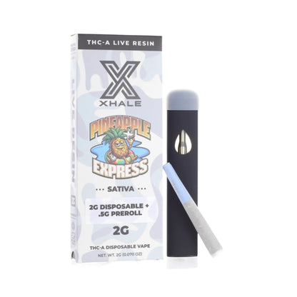 Xhale Live Resin THC-A Vaporizer - 2000mg + .5g Joint Pineapple Express (S)