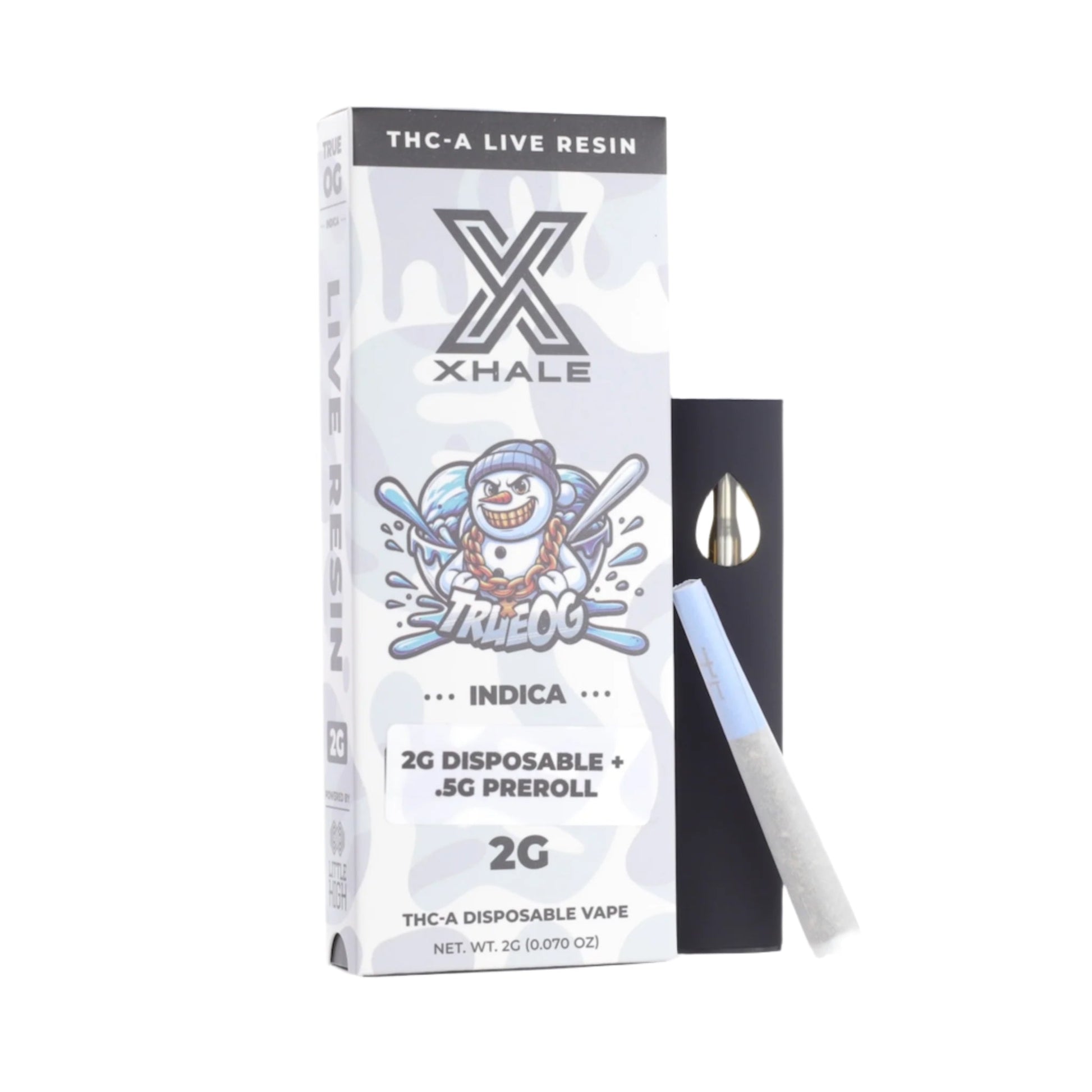 Xhale Live Resin THC-A Vaporizer - 2000mg + .5g Joint True OG (I)