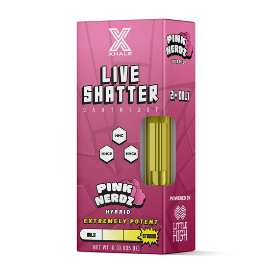 Xhale Live Shatter HHC Cartridge- 1000mg Pink Nerdz