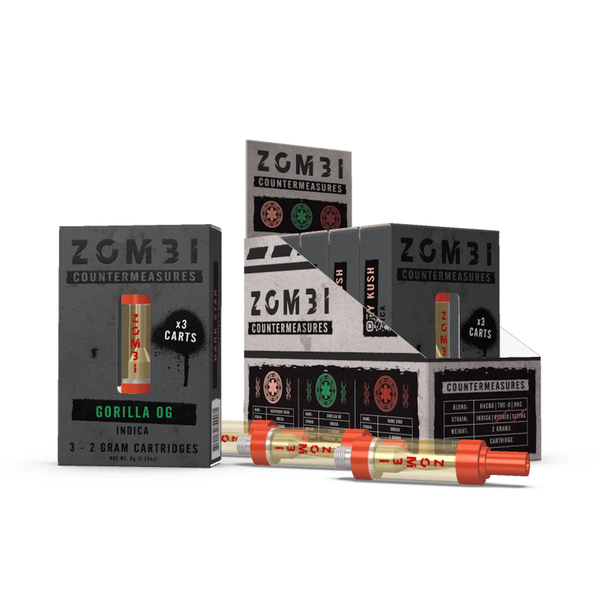 Zombi THC-H Countermeasures Cartridge - 6000mg (3 Pack