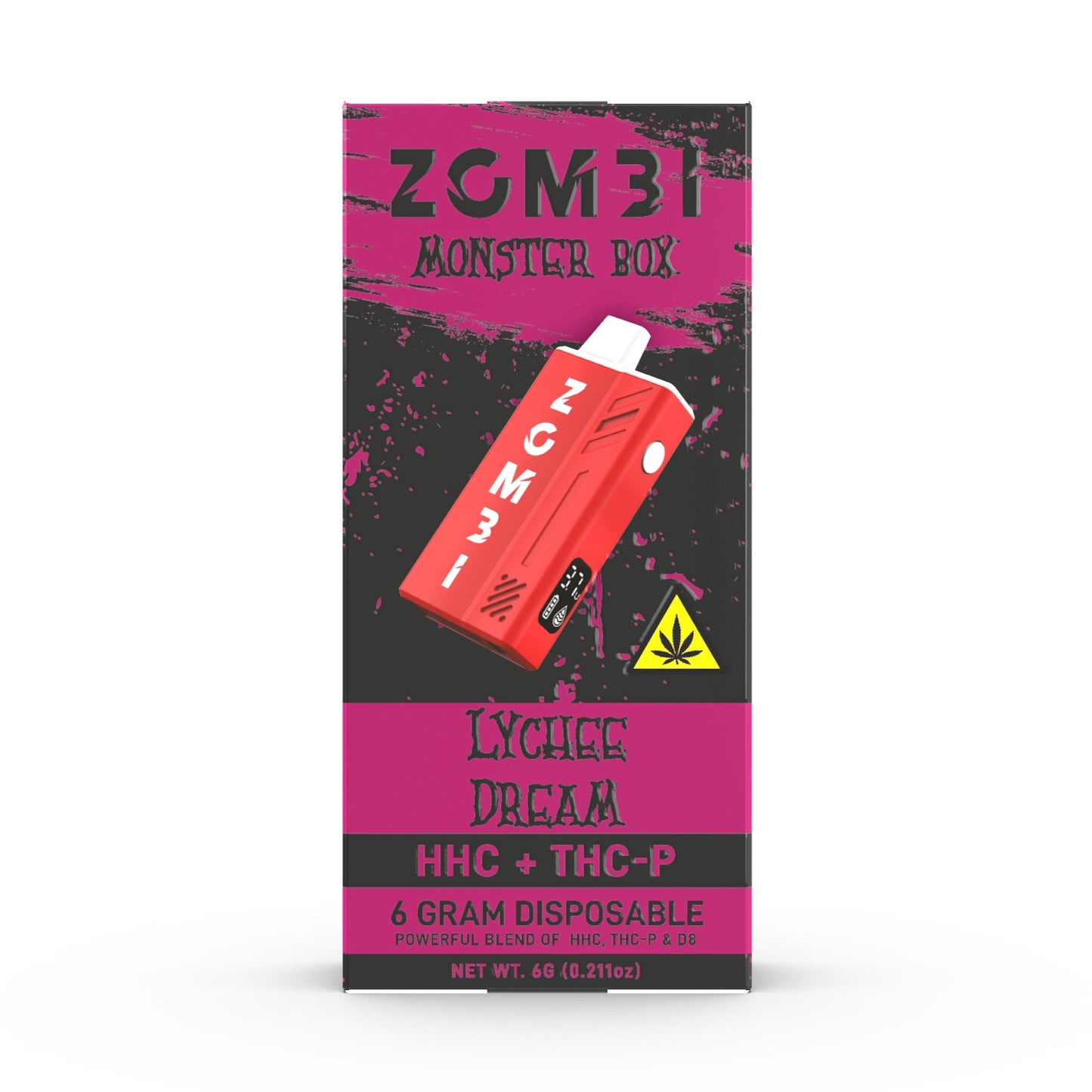 Zombi THC-P + HHC Monster Box Vaporizer - 6000mg Lychee Dream (H)