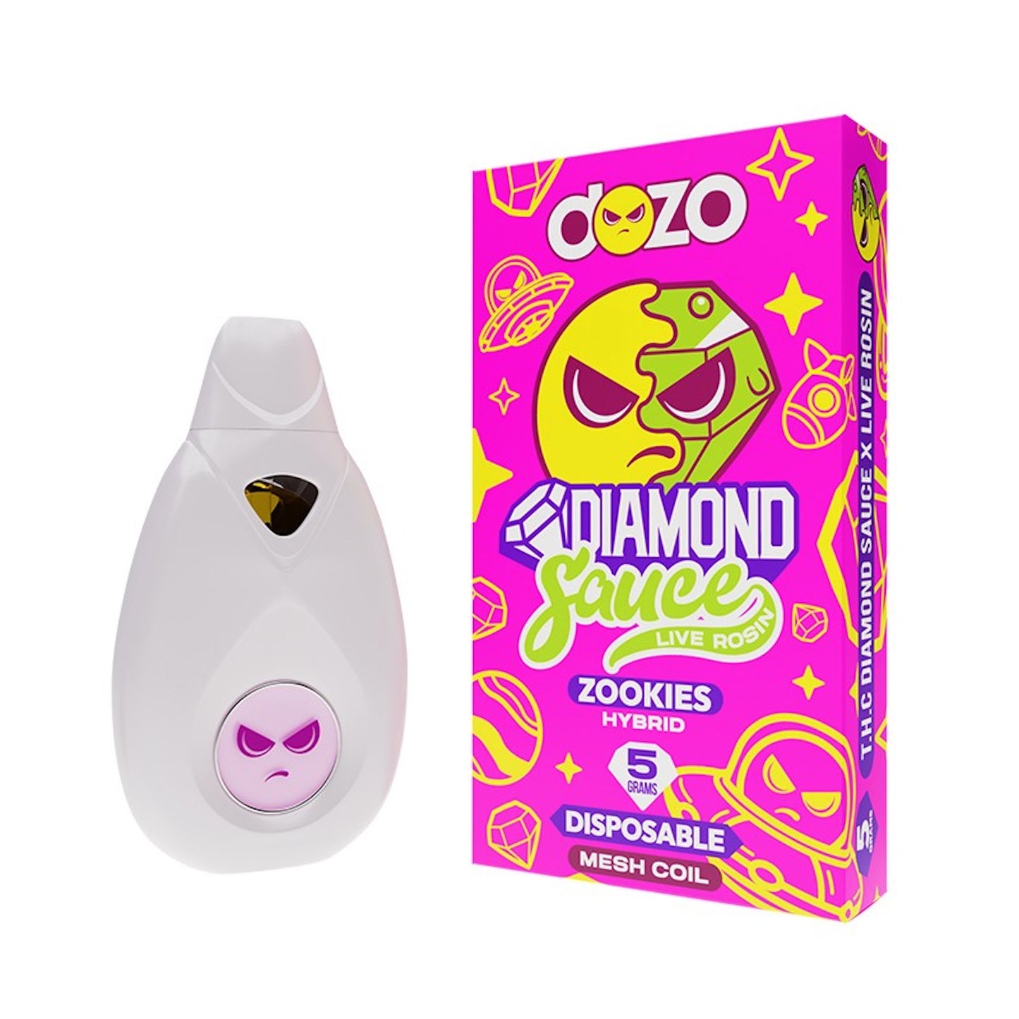 Dozo Diamond Sauce Live Rosin THC-A Vaporizer - 5000mg