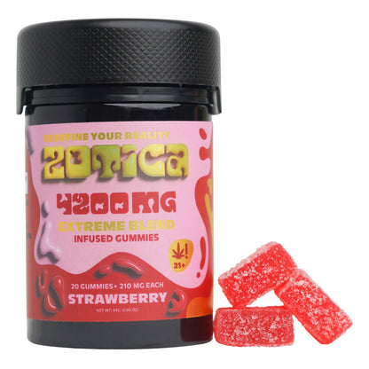 Zotica Extreme Blend Strawberry Gummies - 4200mg