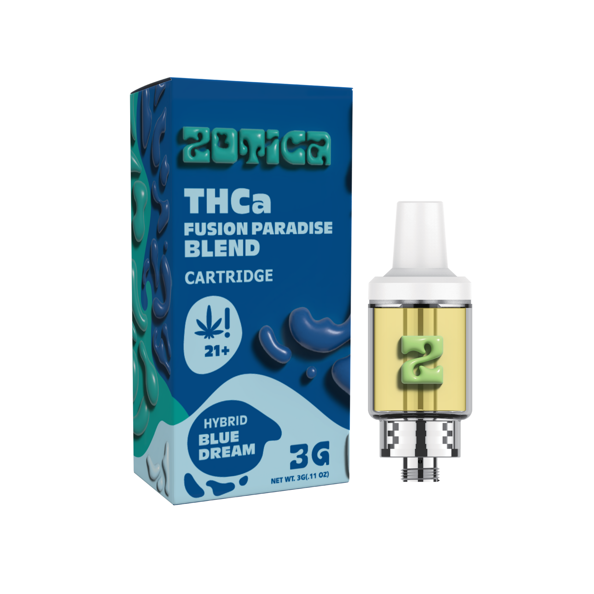 Zotica Paradise Blend Blue Dream THC-A Cartridge - 3000mg