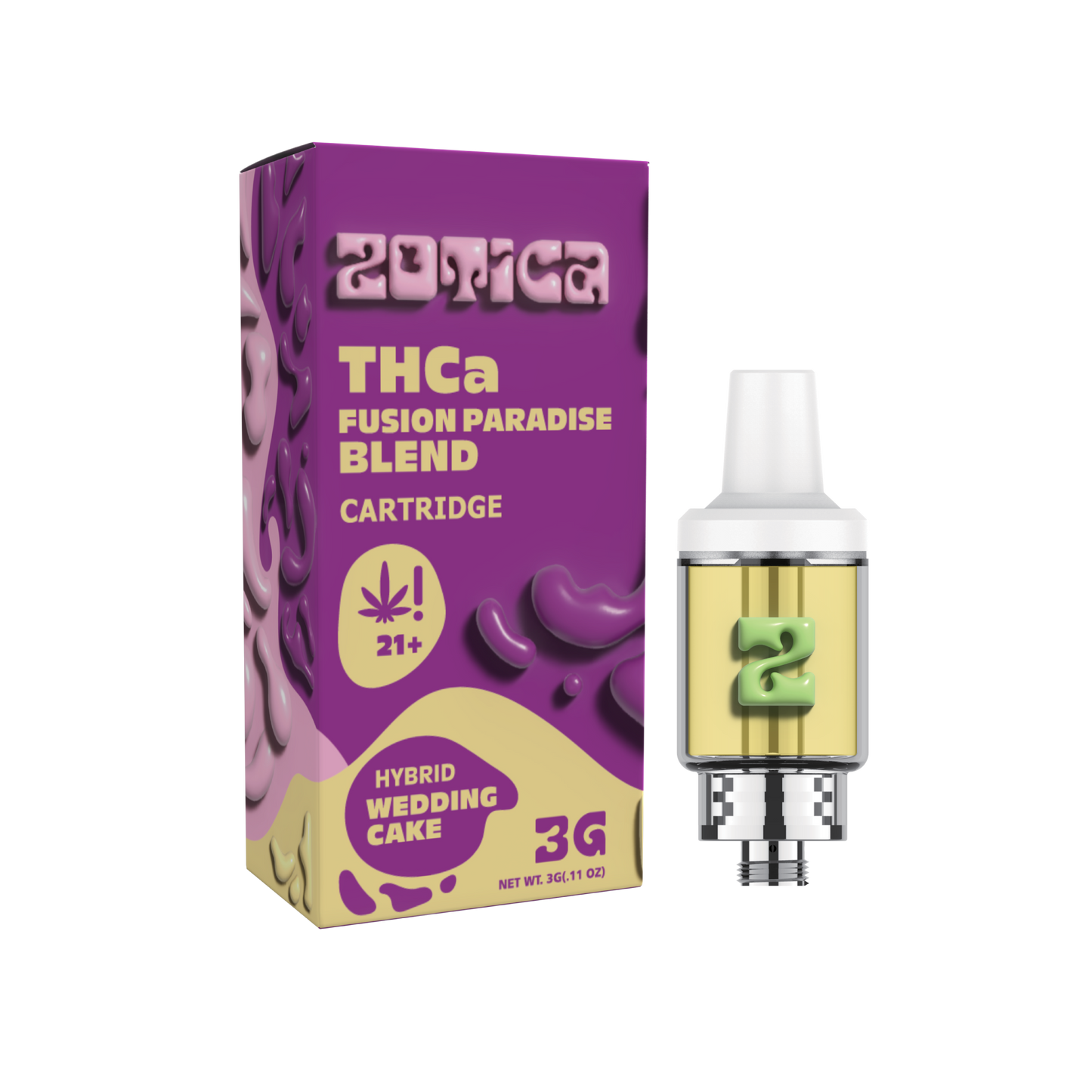 Zotica Paradise Blend Wedding Cake THC-A Cartridge - 3000mg