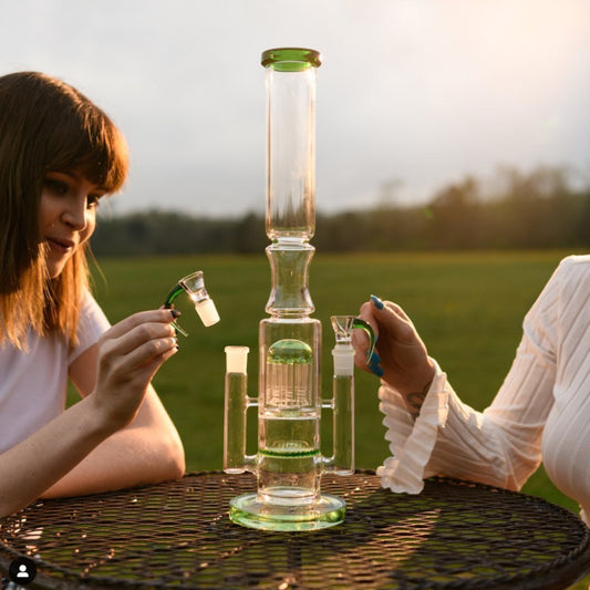 2 Bowl Trophy bong - 19in