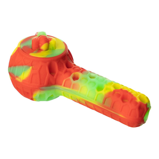 2 in 1 Silicone Pipe - 4.5in Rasta