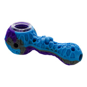 2 in 1 Silicone Pipe - 4.5in Purple / Blue