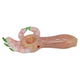 6-inch glass pipe smoking device classic spoon shape with funny A-okay handsign with long fingernails