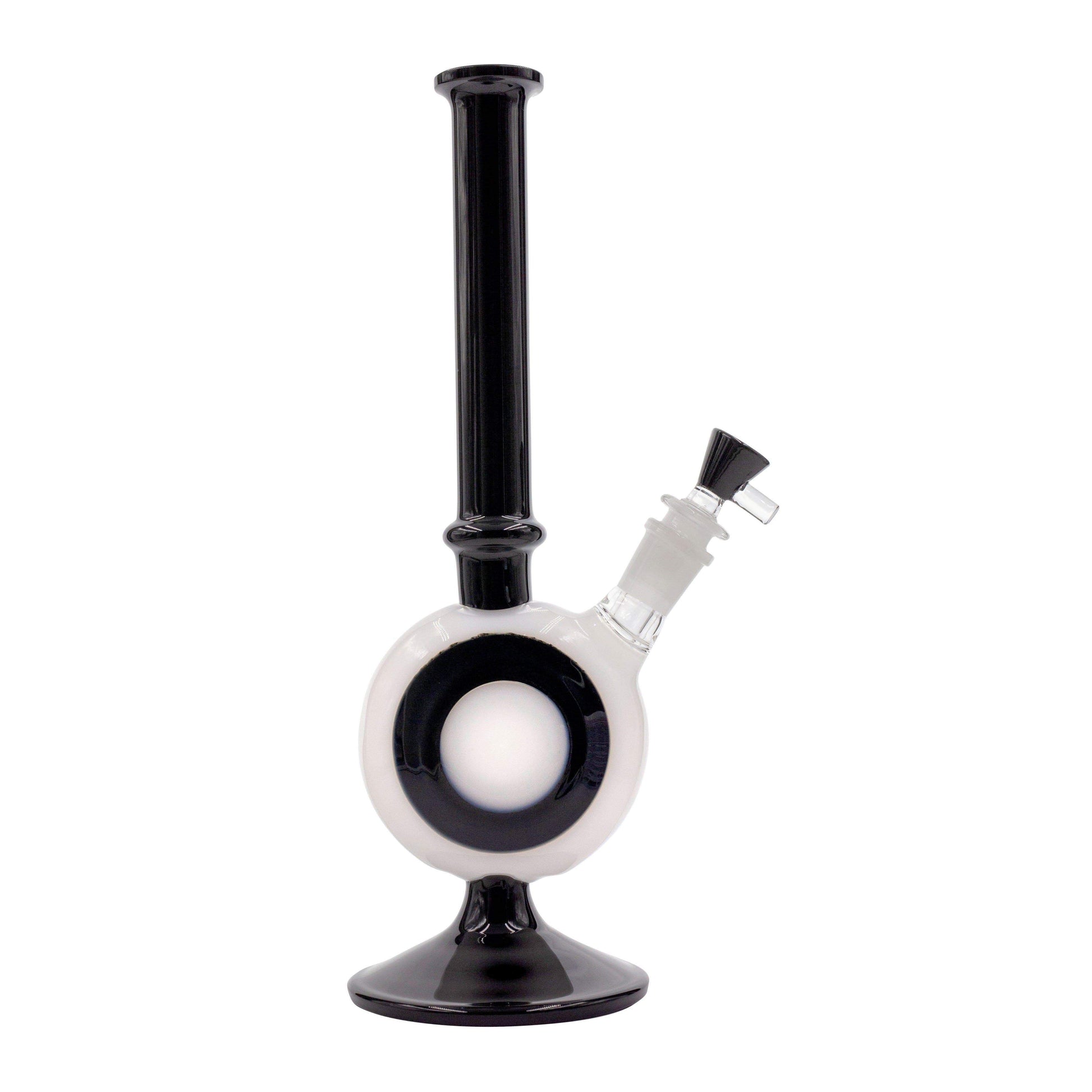 Classy 12-inch glass bong smoking device with splashguard eyeball-shaped chamber unique design
