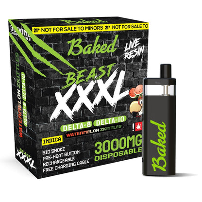 Baked BEAST D8/D10 Vaporizer Watermelon Zkittles