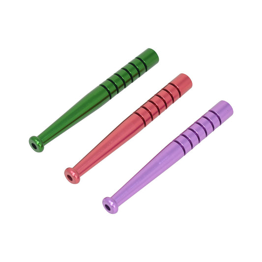 3 colors metal oney little pipe one hitter smoking device with baseball bat design textured ridges